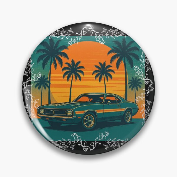 Artikelvorschau, Vintage Sunset Muscle Car – Retro-Stil der 70er entworfen und verkauft von WakeUpYourBrain.