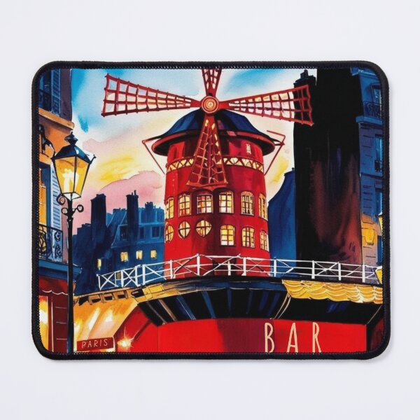 Item preview, Vintage Paris Poster, Europe Postcard, Montmartre France Wall Art designed and sold by Bits & Bops Boutique.