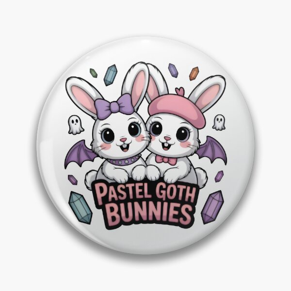 Item preview, Pastel Goth Bat-Winged Bunny Duo designed and sold by Zanigold.