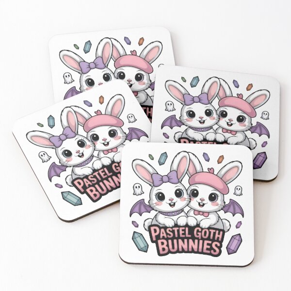 Item preview, Pastel Goth Bat-Winged Bunny Duo designed and sold by Zanigold.