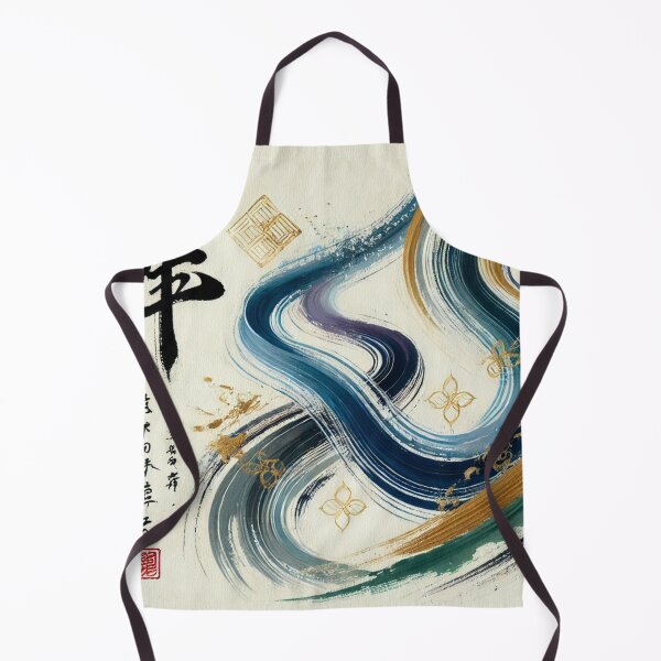 Item preview, “Color Flow in Harmony – Zen Brushstrokes & Golden Ornaments” designed and sold by Zenlines by Ralf Gradl.