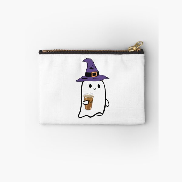 Item preview, halloween ghost drinking iced coffee designed and sold by lovesimplicity1.