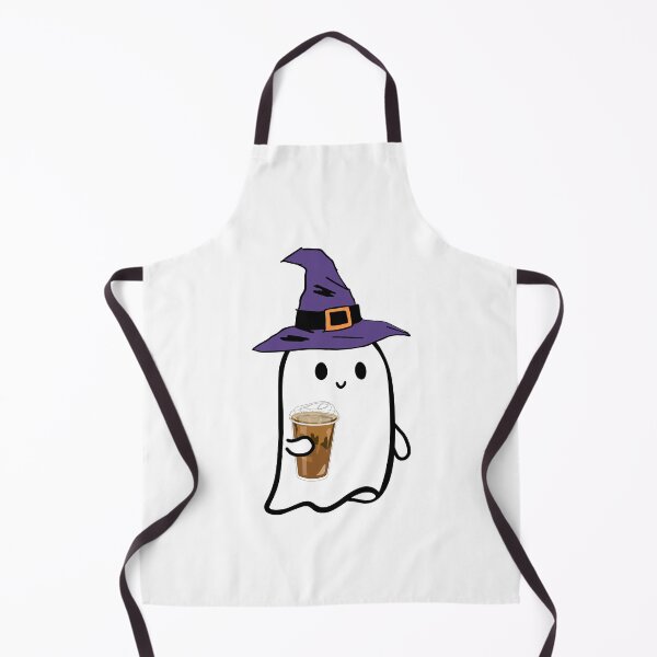 Item preview, halloween ghost drinking iced coffee designed and sold by lovesimplicity1.