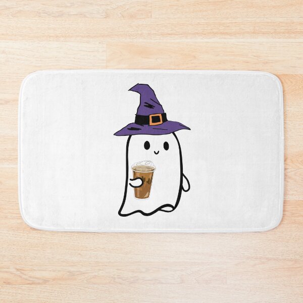 Item preview, halloween ghost drinking iced coffee designed and sold by lovesimplicity1.