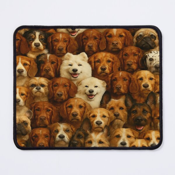 Item preview, Seamless Dog Face Collage – Realistic Breed Portraits designed and sold by nigejohn.