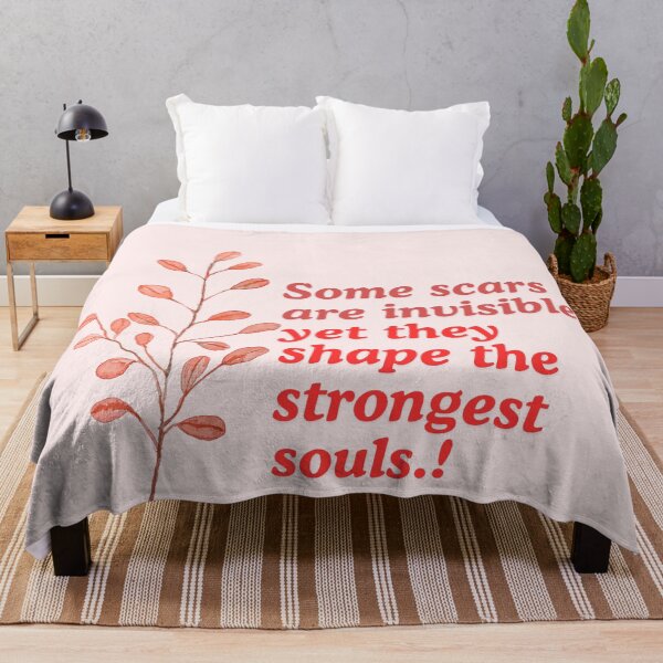 Item preview, Some Scars Are Invisible Yet They Shape The Strongest Souls – Deep Emotional Quote Typography Design designed and sold by TeeTantra.