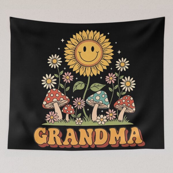 Item preview, Groovy Grandma Sunflower designed and sold by Linework Studio.