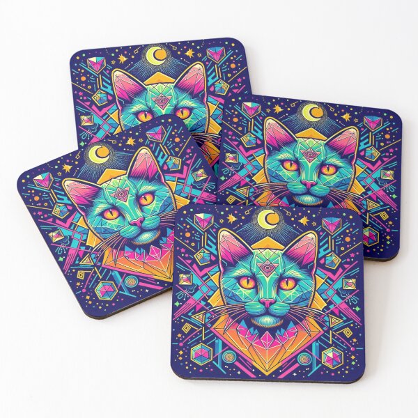 Item preview, Colorful mystic cat designed and sold by Dogandesighn.