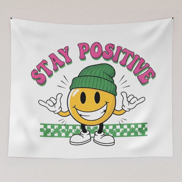Item preview, Stay Positive Smiley designed and sold by Linework Studio.