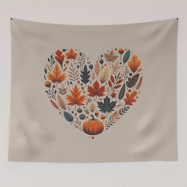 Item preview, Fall Heart – Autumn Leaves Love Design designed and sold by The Loved Label.