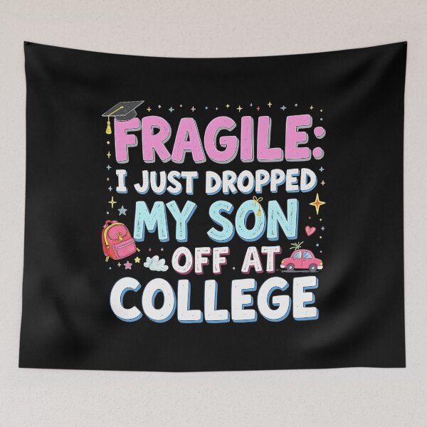 Item preview, FRAGILE – Emotional Yet Funny Parent College Tee ??? designed and sold by AI-volution.