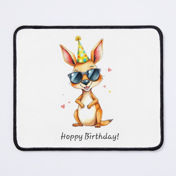 Item preview, Hoppy Birthday cute kawaii meme gift balloons kangaroo designed and sold by CheeseBlueprint.