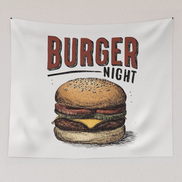 Artikelvorschau, Burger-Nacht entworfen und verkauft von StudioRedKoala.