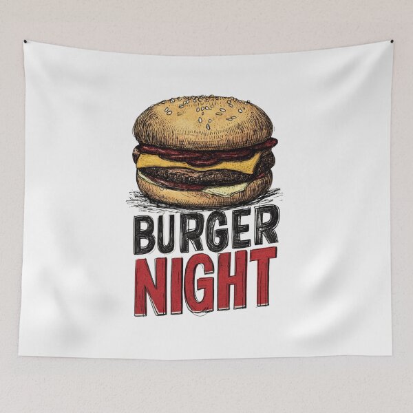 Artikelvorschau, Burger-Nacht entworfen und verkauft von StudioRedKoala.
