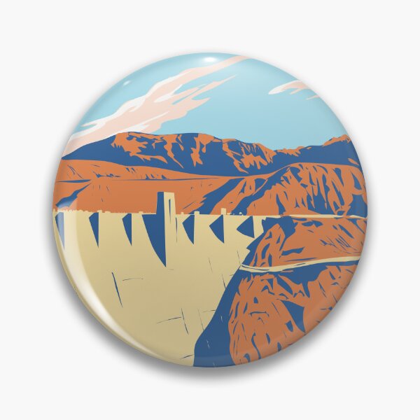 Item preview, Hoover Dam in Nevada Arizona Border WPA Poster Art designed and sold by patrimonio.
