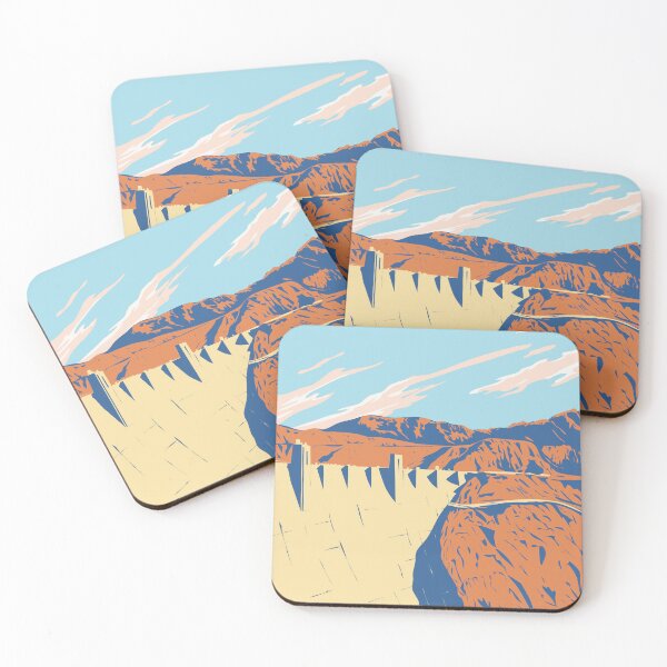 Item preview, Hoover Dam in Nevada Arizona Border WPA Poster Art designed and sold by patrimonio.