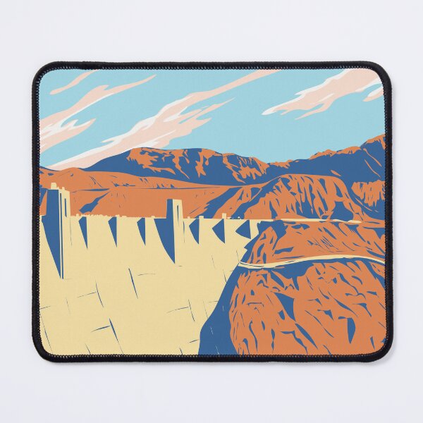 Item preview, Hoover Dam in Nevada Arizona Border WPA Poster Art designed and sold by patrimonio.