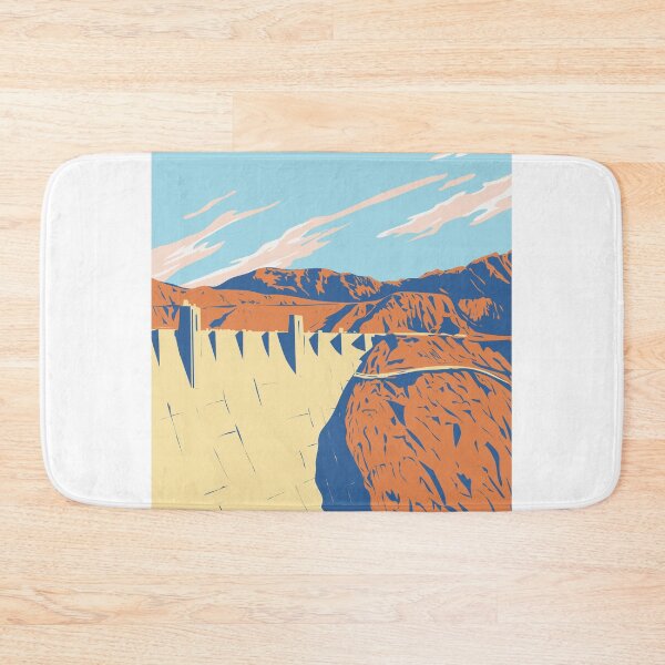 Item preview, Hoover Dam in Nevada Arizona Border WPA Poster Art designed and sold by patrimonio.