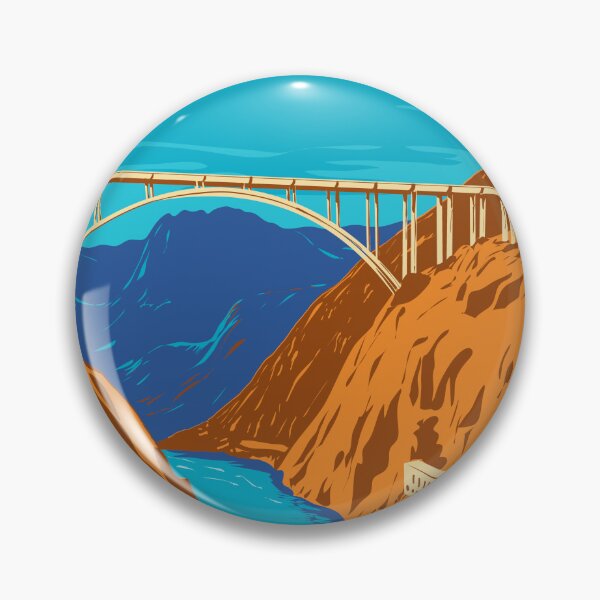 Item preview, Mike O'Callaghan Pat Tillman Memorial Bridge Hoover Dam Nevada WPA Art designed and sold by patrimonio.
