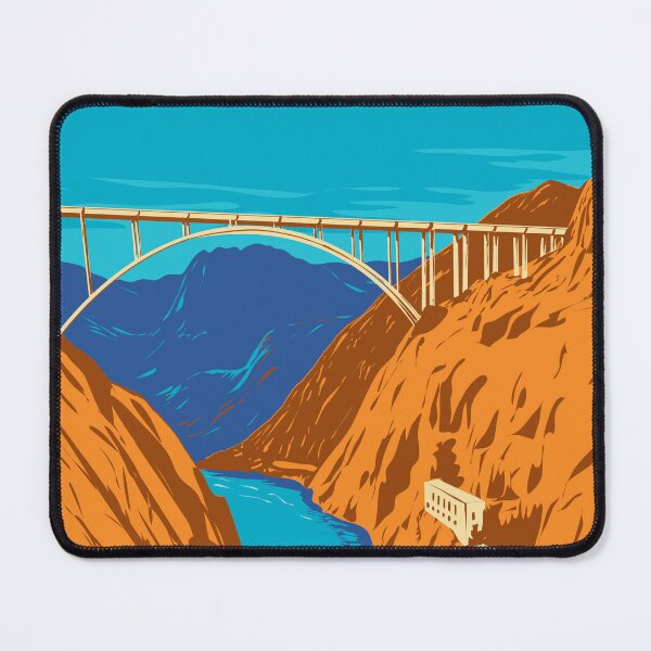 Item preview, Mike O'Callaghan Pat Tillman Memorial Bridge Hoover Dam Nevada WPA Art designed and sold by patrimonio.