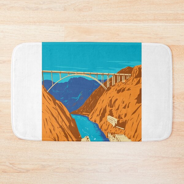 Item preview, Mike O'Callaghan Pat Tillman Memorial Bridge Hoover Dam Nevada WPA Art designed and sold by patrimonio.