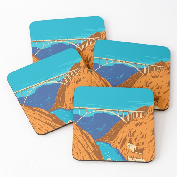Item preview, Mike O'Callaghan Pat Tillman Memorial Bridge Hoover Dam Nevada WPA Art designed and sold by patrimonio.