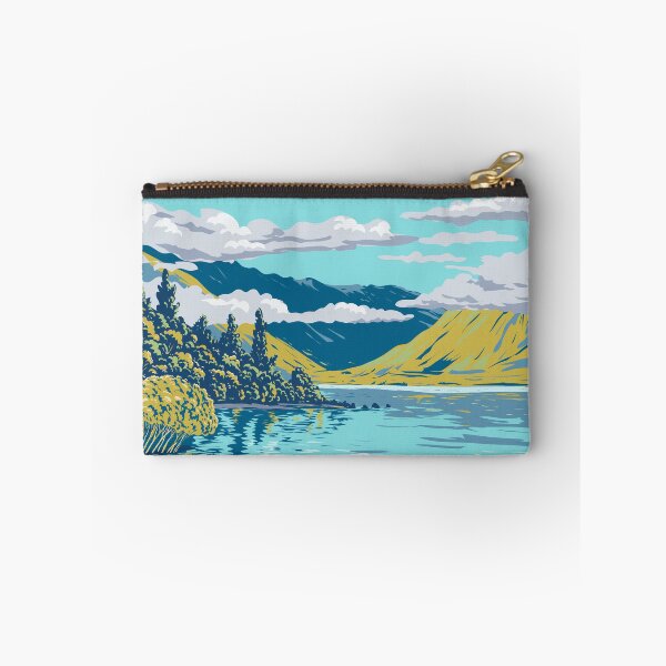 Item preview, Wilson Bay Reserve in Queenstown Otago New Zealand WPA Poster Art designed and sold by patrimonio.