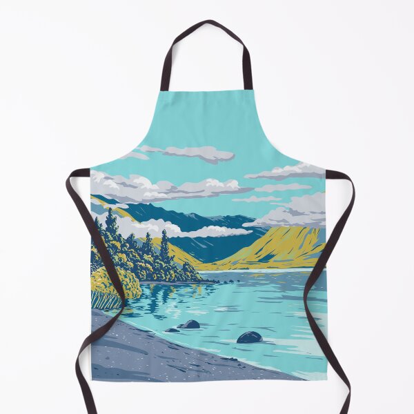 Item preview, Wilson Bay Reserve in Queenstown Otago New Zealand WPA Poster Art designed and sold by patrimonio.