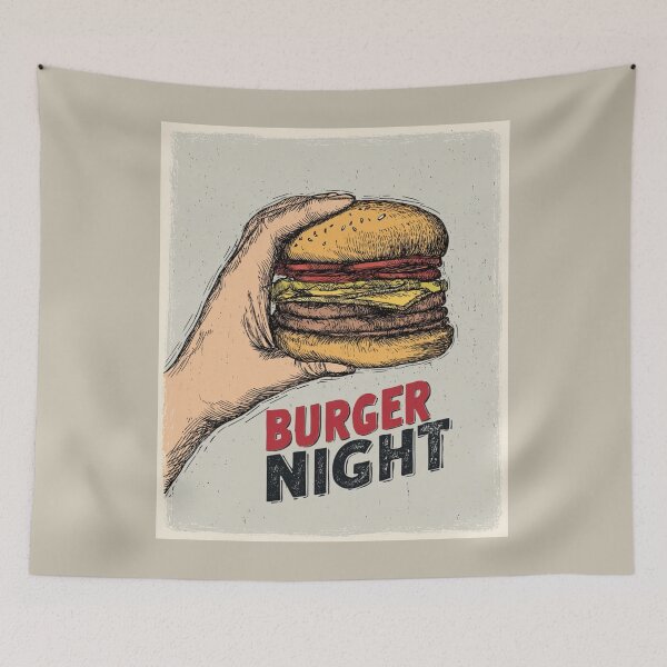 Artikelvorschau, Burger-Nacht entworfen und verkauft von StudioRedKoala.