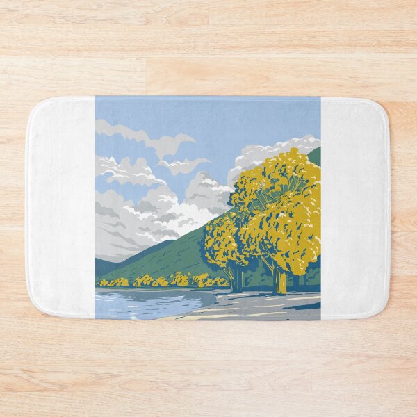Item preview, Wilson Bay Reserve in Queenstown Otago New Zealand WPA Poster Art designed and sold by patrimonio.