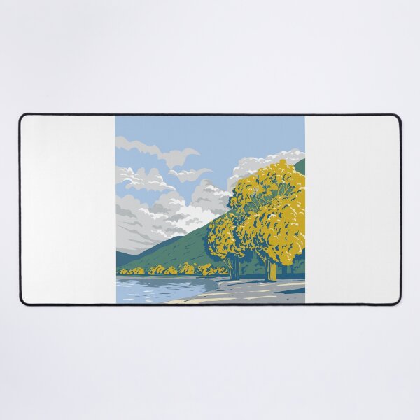 Item preview, Wilson Bay Reserve in Queenstown Otago New Zealand WPA Poster Art designed and sold by patrimonio.