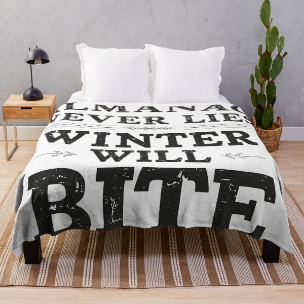 Item preview, Almanac Never Lies Winter Will Bite – Rustic Winter Typography designed and sold by Haji  Kamora.