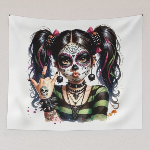 Item preview, Sugar Skull – The Rock Rebel Señorita designed and sold by TSHIRTprject.