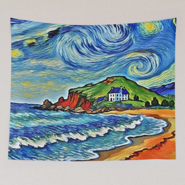 Item preview, A walk to Burgh Island3（watercolour + AI） designed and sold by artsmeow.
