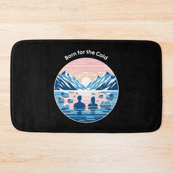 Item preview, Ice bathing in the mountains at sunrise Couple cold training designed and sold by Bouldershop.