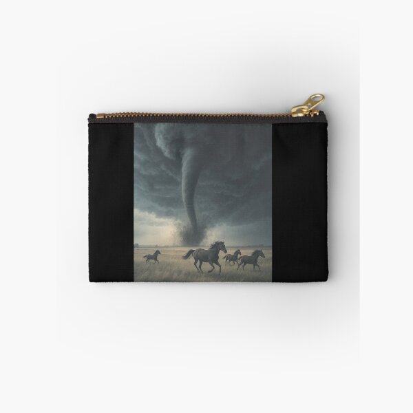 Item preview, Dark Tornado Chase, Horses Running from the Storm designed and sold by bytefulbloom.