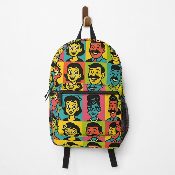 Item preview, Pop Art Retro Cartoon Faces designed and sold by weirdfishes123.