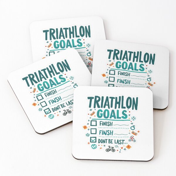 Item preview, Triathlon Goals – Finish and Don’t Be Last Funny Endurance Athlete Design designed and sold by Triathlongram.