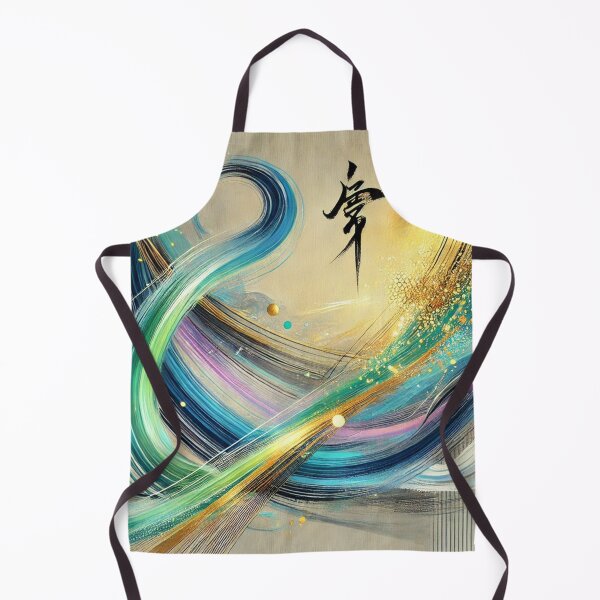 Item preview, “Dream of Light – Zen Brushstrokes in Blue, Green & Gold” designed and sold by Zenlines by Ralf Gradl.