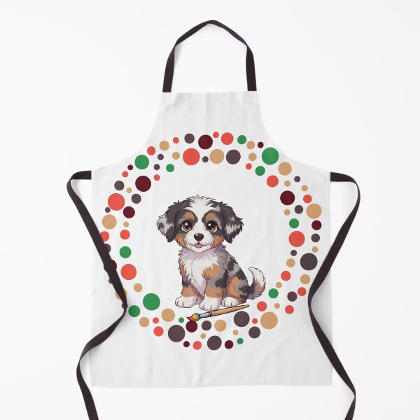 Artikelvorschau, Feiern Sie den Dot Day mit meinem Aussiedoodle | Bunte Hundekunst entworfen und verkauft von The Real Life Symphony.