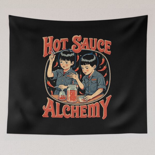 Item preview, Hot Sauce Alchemists Vintage Cartoon Science designed and sold by Vintagenaut Co..