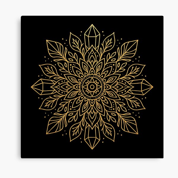 Item preview, Golden Mandala – Elegant Boho Spiritual Symmetry Art  designed and sold by AlSowin9.