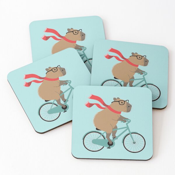 Item preview, Capybara on a bike designed and sold by DZIERANA.