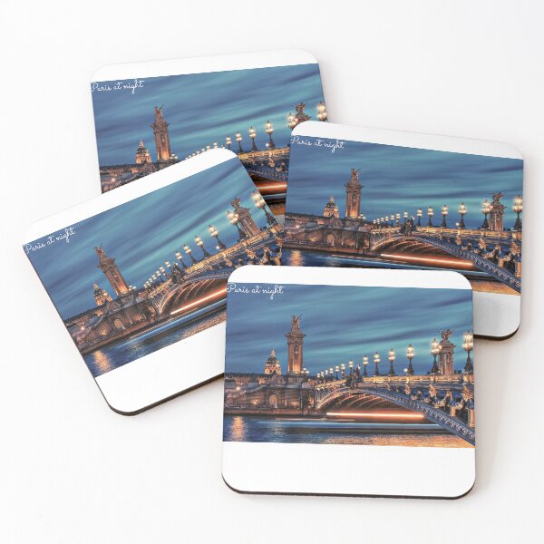 Item preview, Paris at Night Retro Postcard Style Design designed and sold by BlesstB.