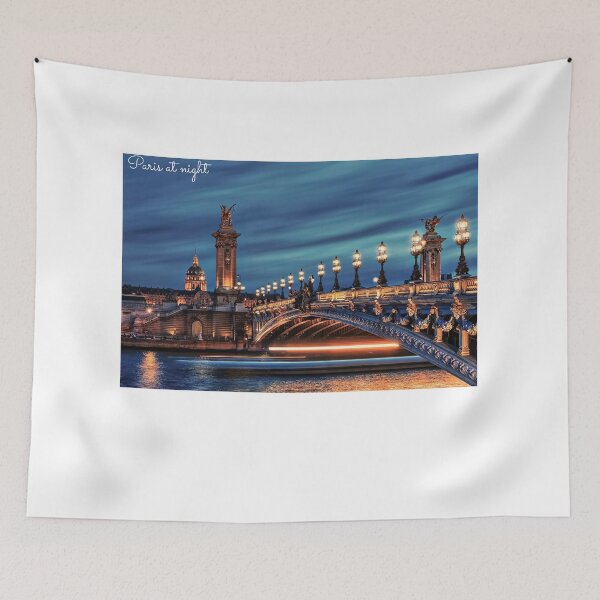 Item preview, Paris at Night Retro Postcard Style Design designed and sold by BlesstB.