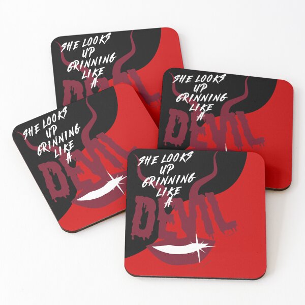 Item preview, Grinning Like a Devil | Queer Femme Lyric Art Print designed and sold by Parasocialite.