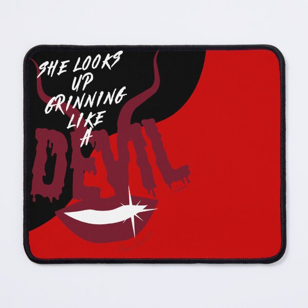 Item preview, Grinning Like a Devil | Queer Femme Lyric Art Print designed and sold by Parasocialite.