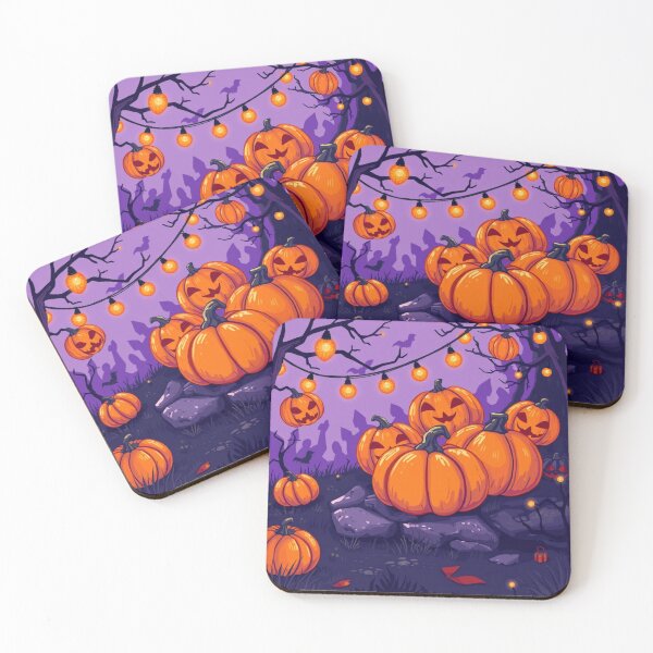 Item preview, Spooky Halloween Pumpkin Patch – Cute Jack-o’-Lantern Night Scene designed and sold by Phaio.