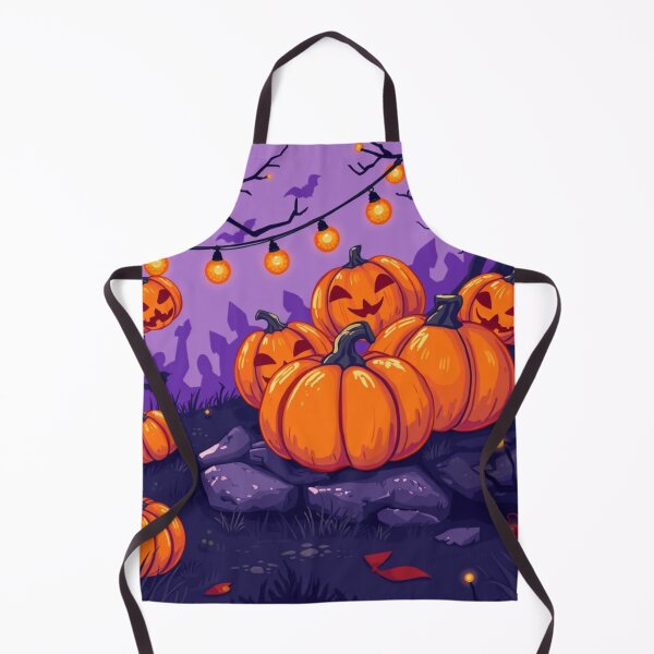 Item preview, Spooky Halloween Pumpkin Patch – Cute Jack-o’-Lantern Night Scene designed and sold by Phaio.