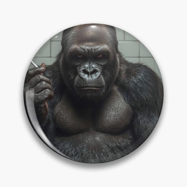 Artikelvorschau, Seriöser Gorilla mit Wein und Zigarette entworfen und verkauft von vk09.